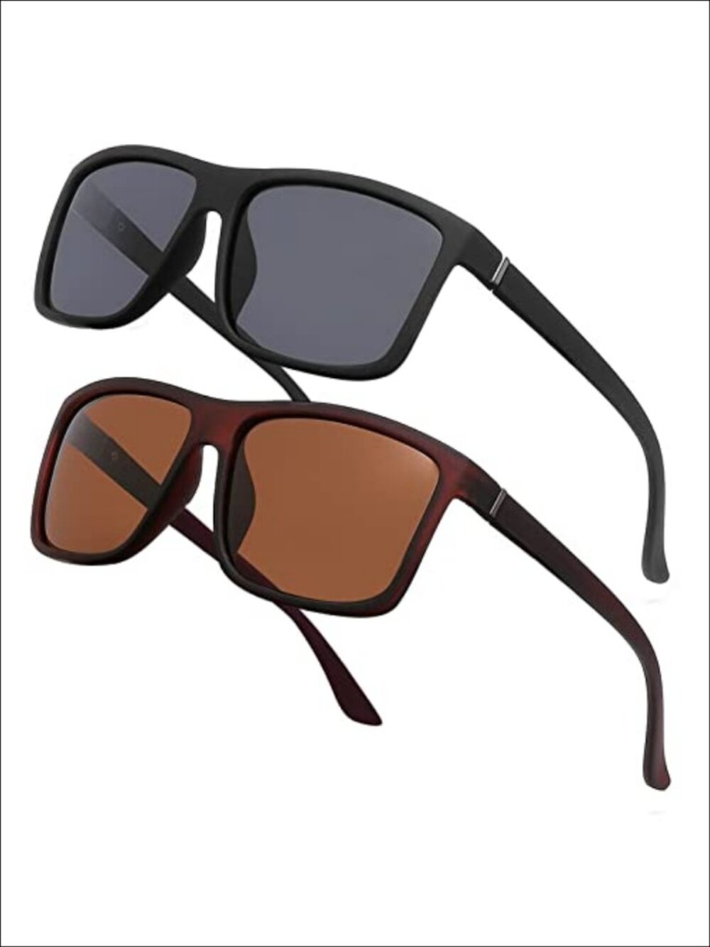 Polarized Square Sunglasses UV400 Retro Unisex Eyewear for Driving
